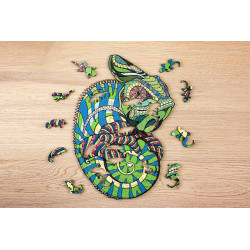 Eco-wood-art - drevené puzzle Chameleon