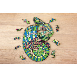 Eco-wood-art - drevené puzzle Chameleon