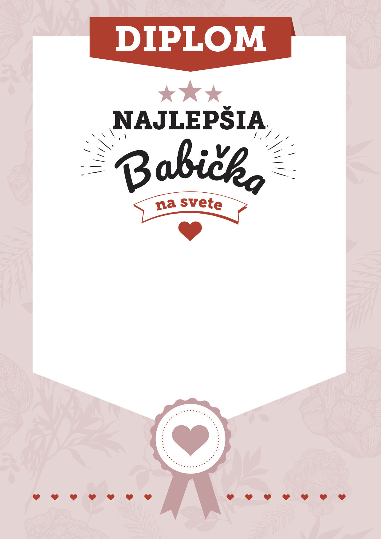 Diplom Najlepšia babička na svete, Diplom Najlepšia babička na svete