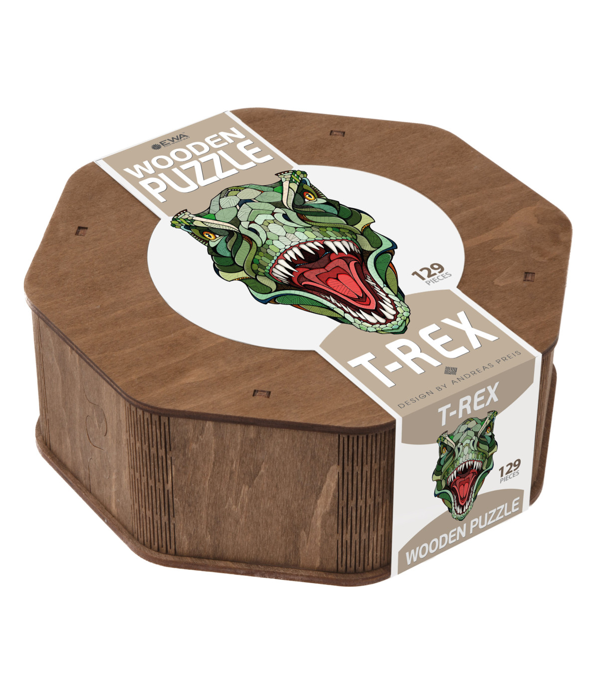 Eco-wood-art - dřevěné puzzle Chameleon