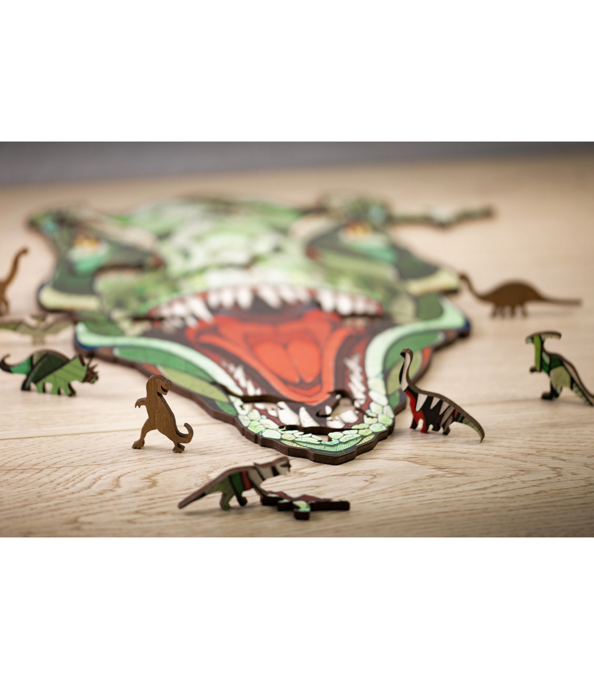 Eco-wood-art - dřevěné puzzle Chameleon