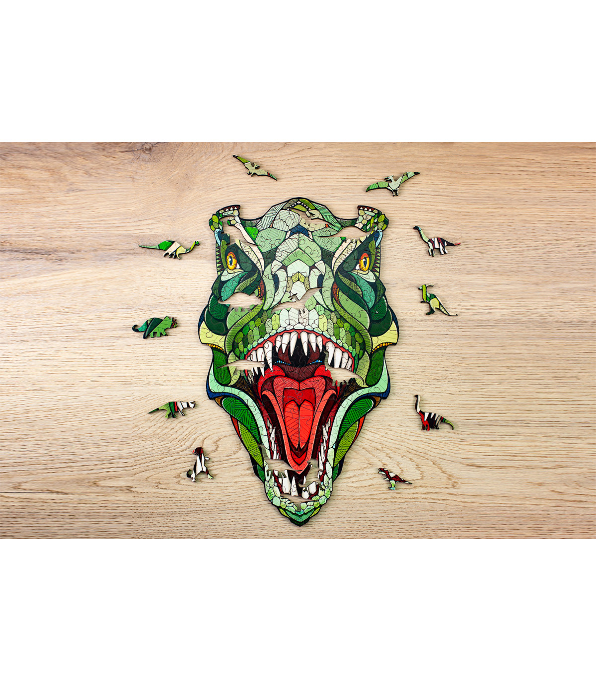 Eco-wood-art - dřevěné puzzle Chameleon
