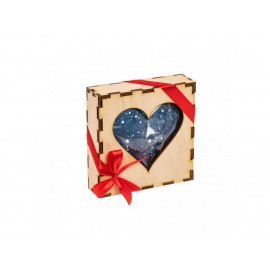Modré čokoládové srdce v krabičke