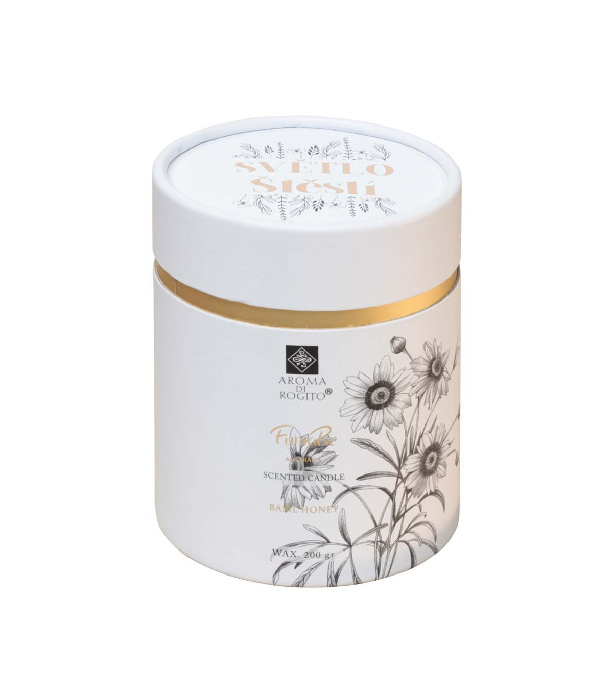 Svíčka v dárkovém obalu - SVĚTLO ŠTĚSTÍ