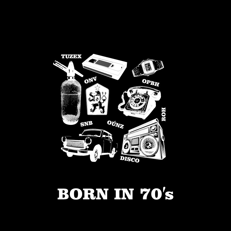 Tričko Born in 70's, M