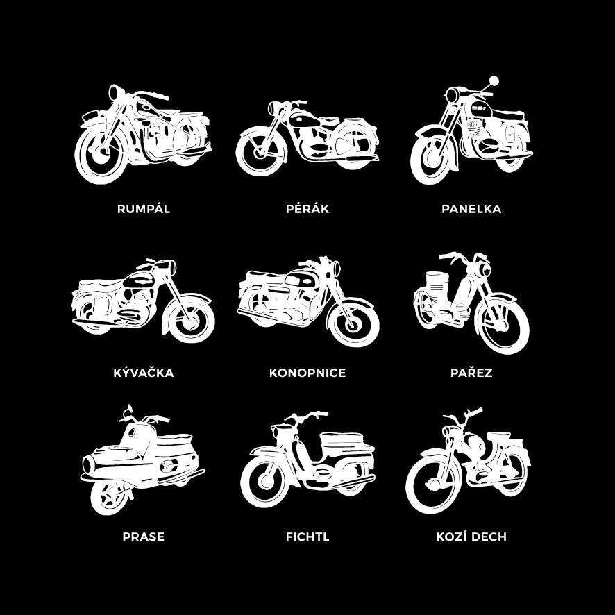 Tričko Nezabudnuteľné motorky, M