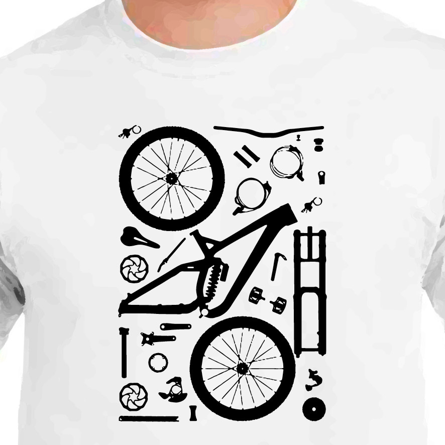 Tričko Cyklo súčiastky, S