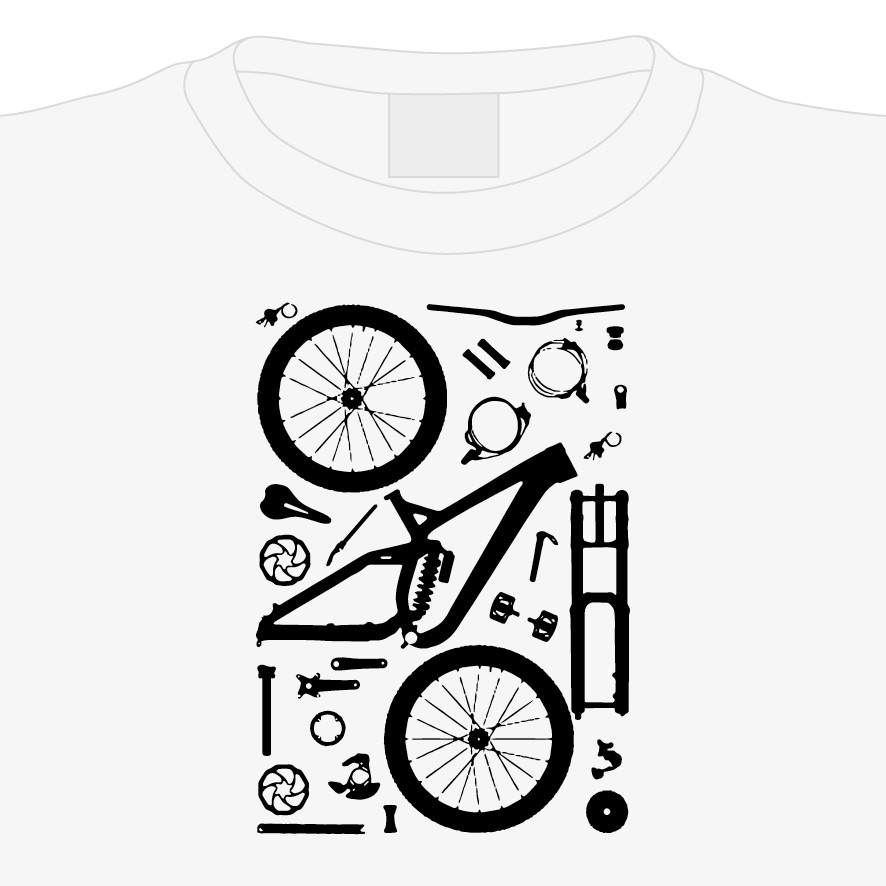 Tričko Cyklo súčiastky, S