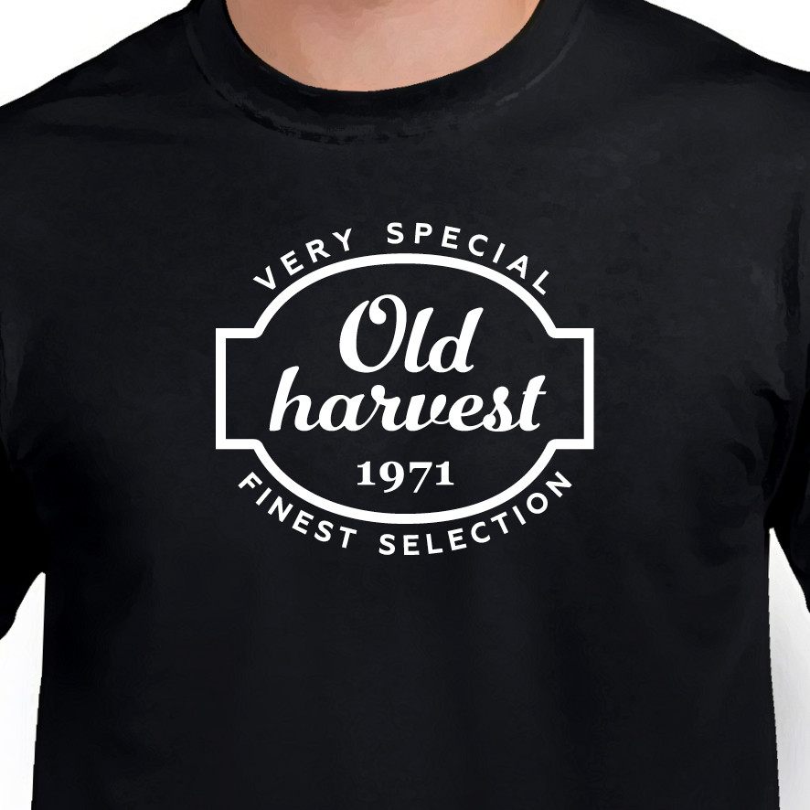Narodeninové tričko Old Harvest 1971, L