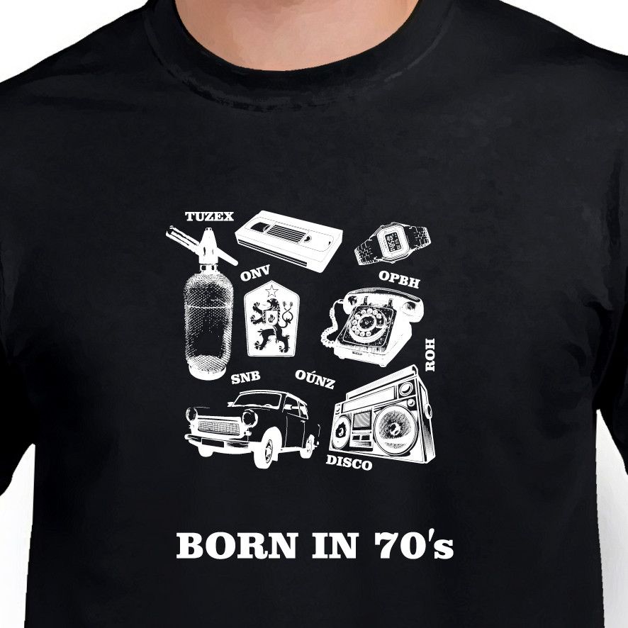 Tričko Born in 70's, M
