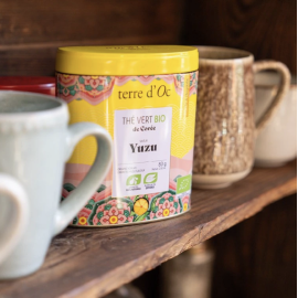 Korejský zelený čaj s YUZU v plechovce