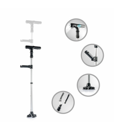 Teleskopická palica s LED, alarmom a podávačom predmetov