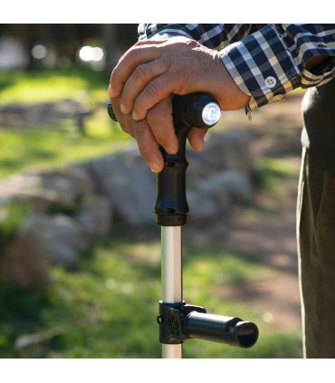 Teleskopická palica s LED, alarmom a podávačom predmetov