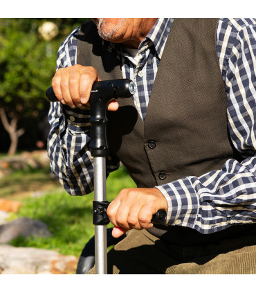 Teleskopická palica s LED, alarmom a podávačom predmetov
