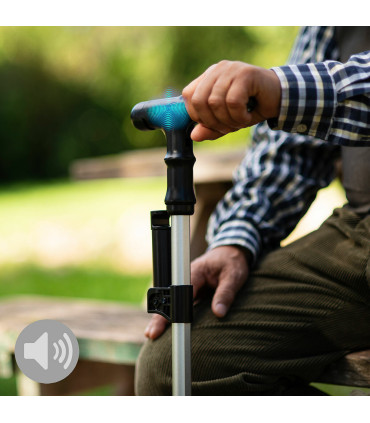 Teleskopická palica s LED, alarmom a podávačom predmetov