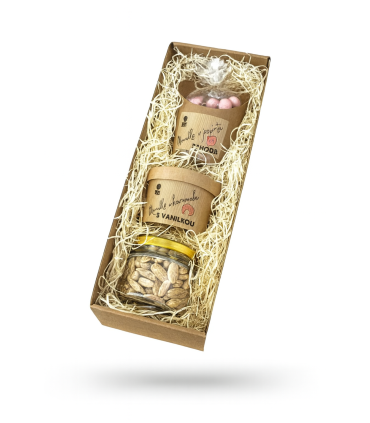 Mandľové trio v darčekovom balení – lahodný darček pre babičku a dedka | Babickarstvo.sk