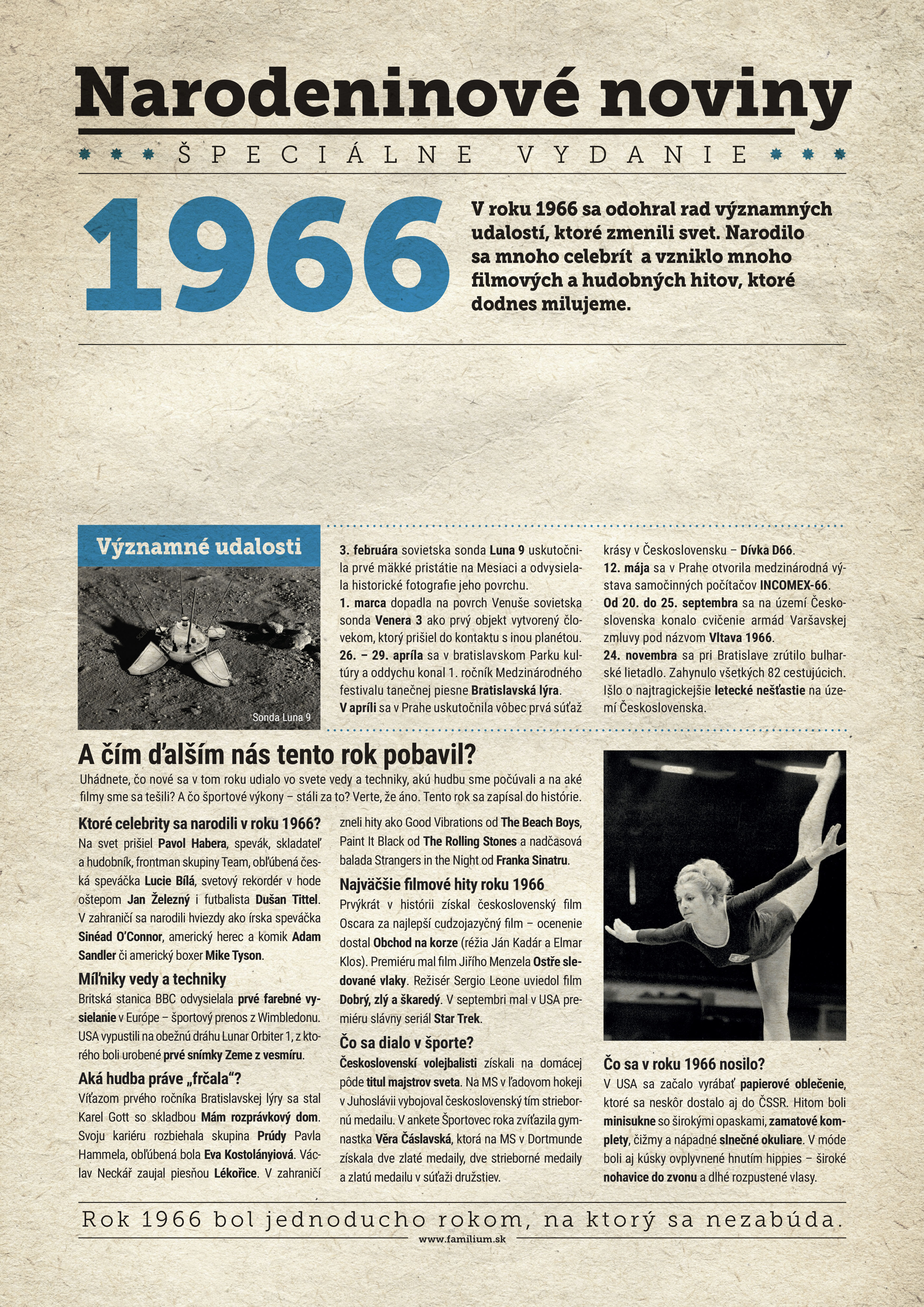 E-shop Narodeninové noviny 1966 s vlastnou fotografiou a textom, S fotografiou a textom