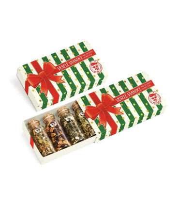 Vianočný šuplíček – darčeková sada sypaných čajov pre babičku a dedka | Babičkárstvo.sk