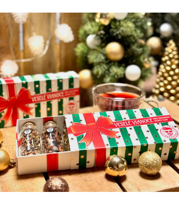 Vianočný šuplíček – darčeková sada sypaných čajov pre babičku a dedka | Babičkárstvo.sk