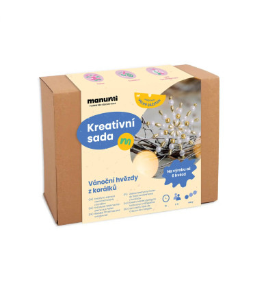 Kreatívna sada – vianočné hviezdy z korálikov | Darček pre babičku