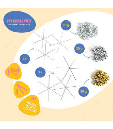 Kreatívna sada – vianočné hviezdy z korálikov | Darček pre babičku