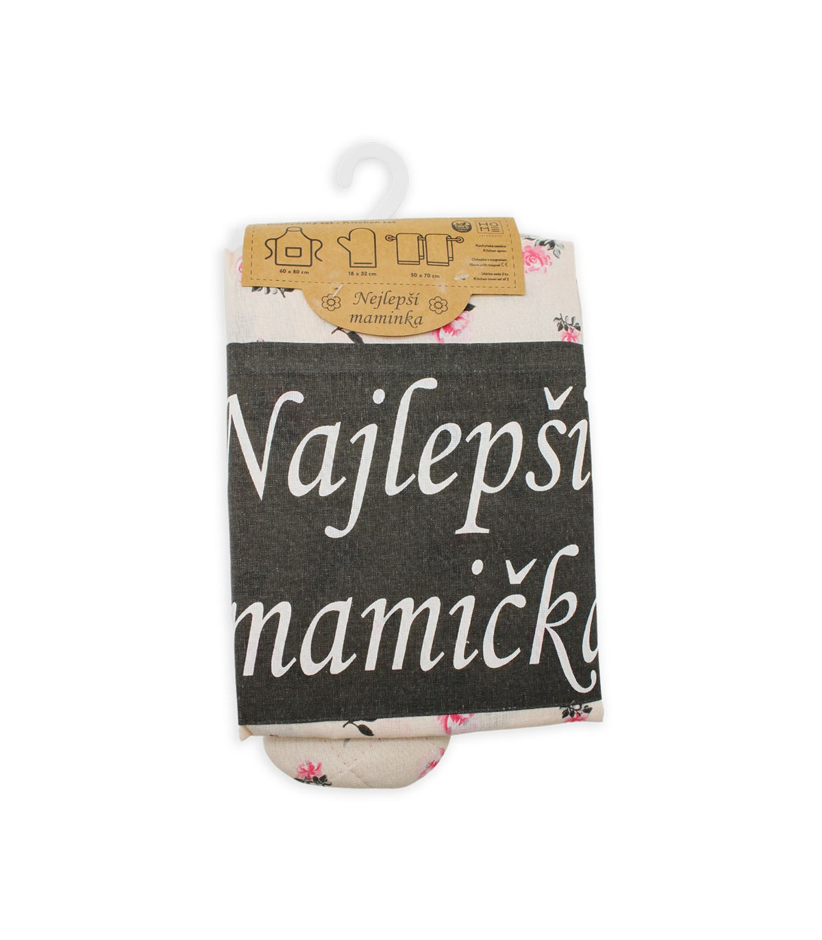 Najlepšia mamička – zástera, chňapka s magnetom a dve utierky