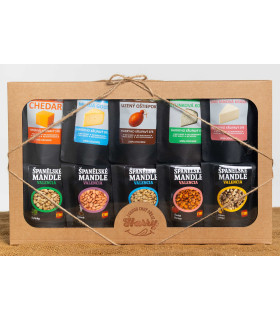 Darčeková sada syrov a mandlí – darček pre dedka