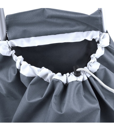 Nákupná taška na kolieskach s vreckom na zips pre ľahké nakupovanie