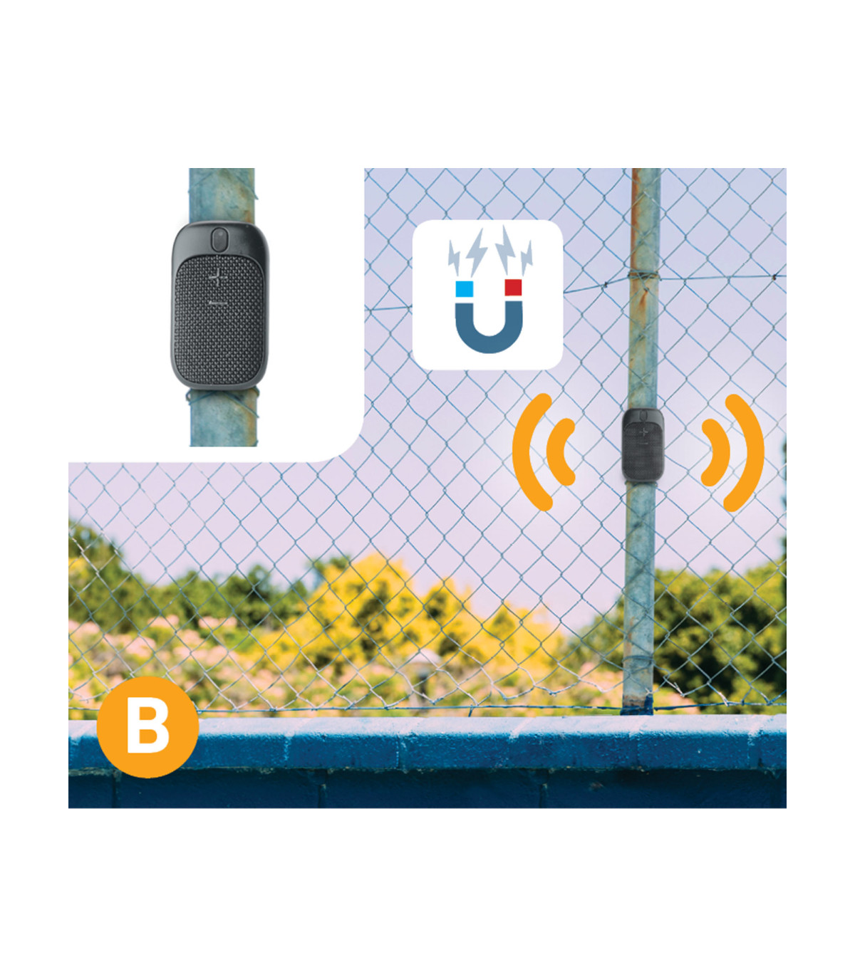 Bluetooth reproduktor/handsfree s magnetom alebo klipom