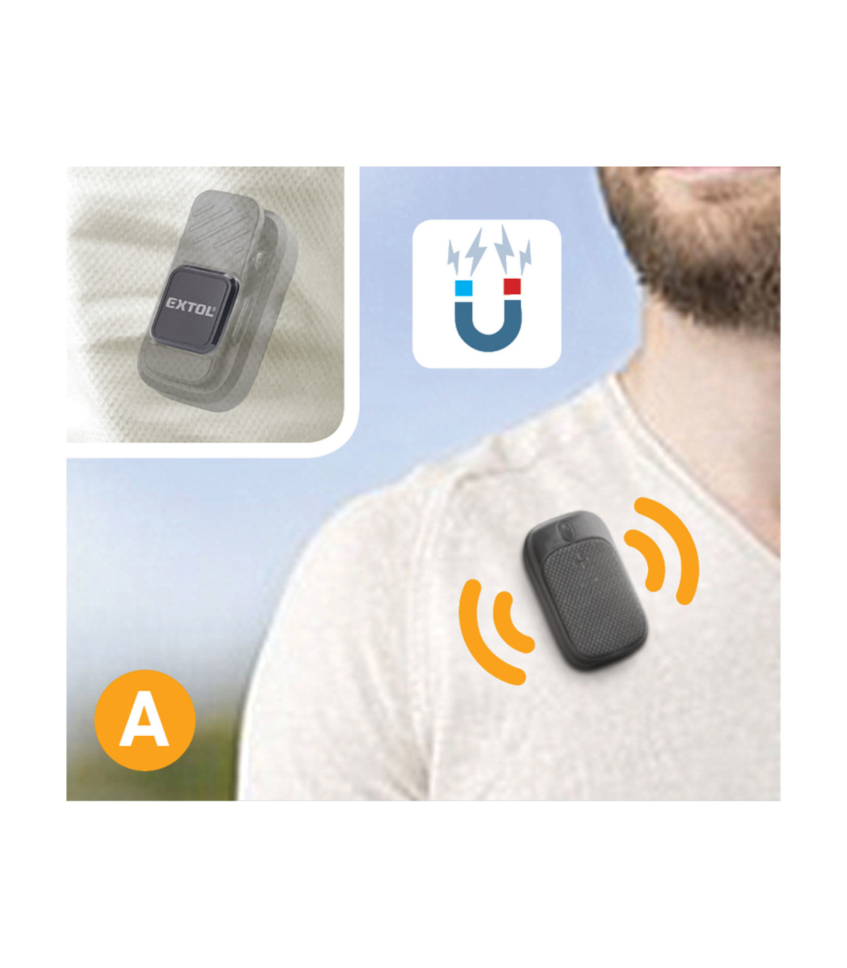 Bluetooth reproduktor/handsfree s magnetom alebo klipom