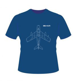 Originálne tričko so siluetou legendárnej stíhačky MIG-15, S